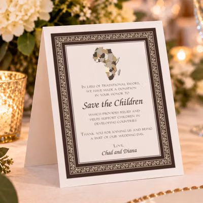 Tented Donation Card